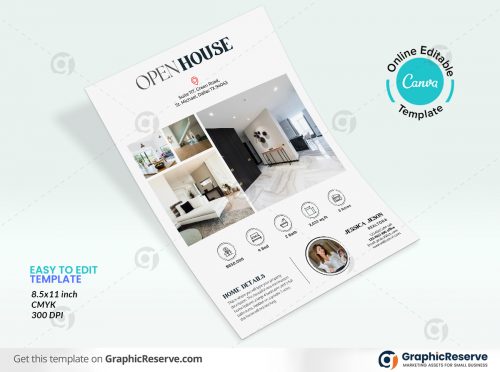 46196 Open House Real Estate Flyer Design