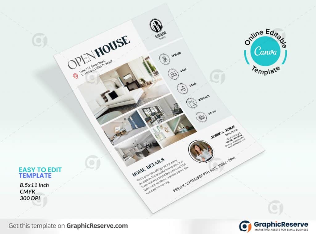 46201 Open House Flyer Design