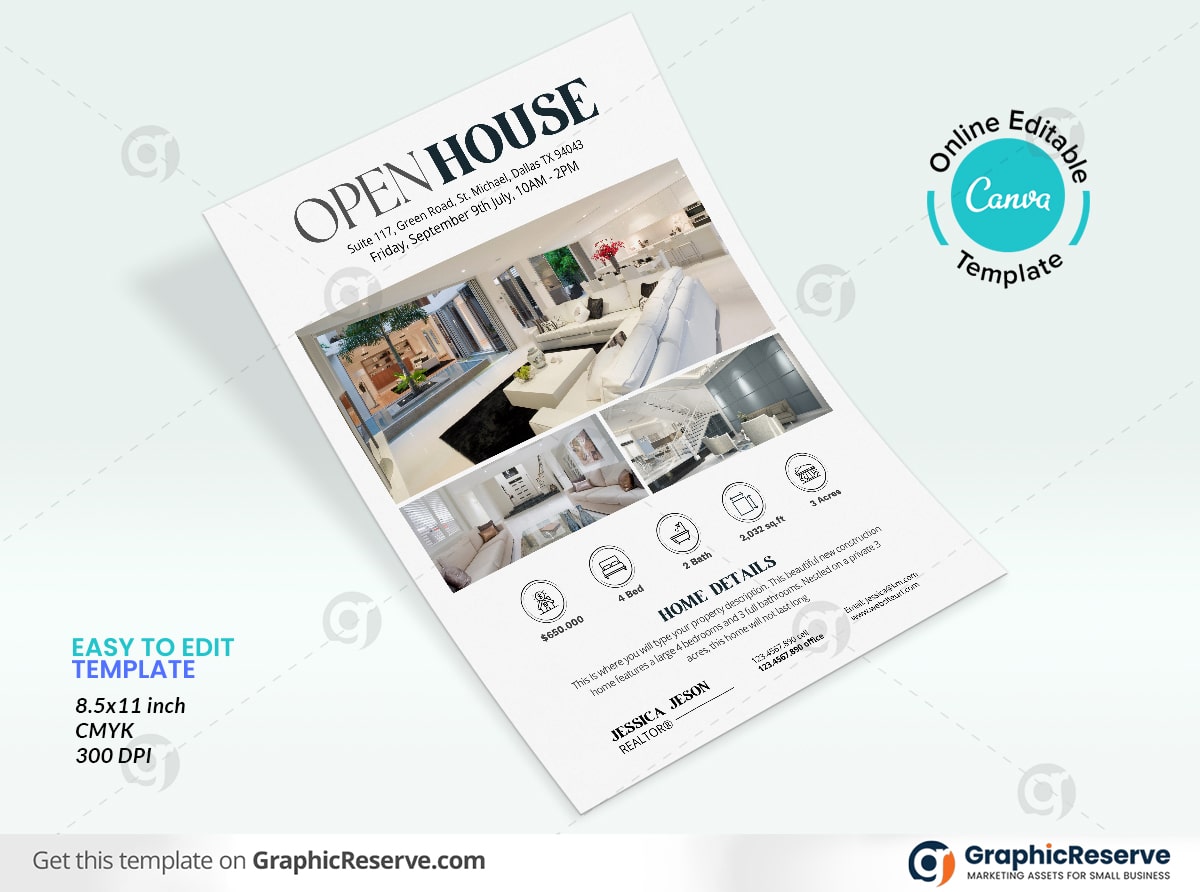Real Estate Open House Flyer Template Cover Image