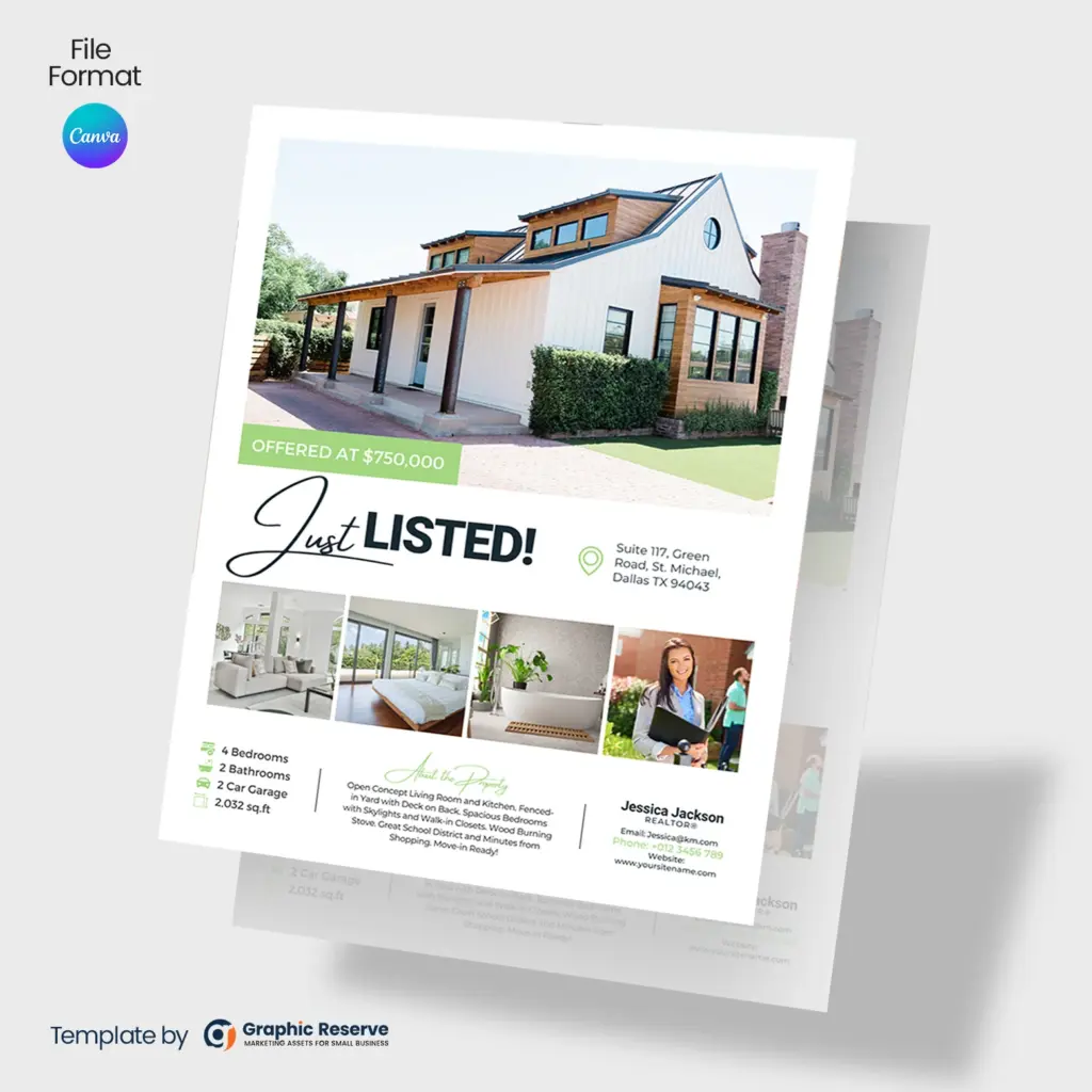 Just-Listed-Flyer-Design-for-Real-Estate-Agents-(Canva-template)