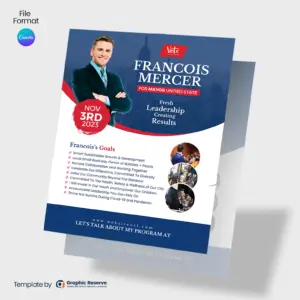 Political Event Flyer Canva Template – Election Campaign Design – Canva template