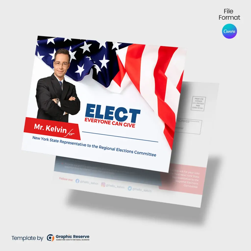 Political Mailer Design (Canva Template) – Canva template