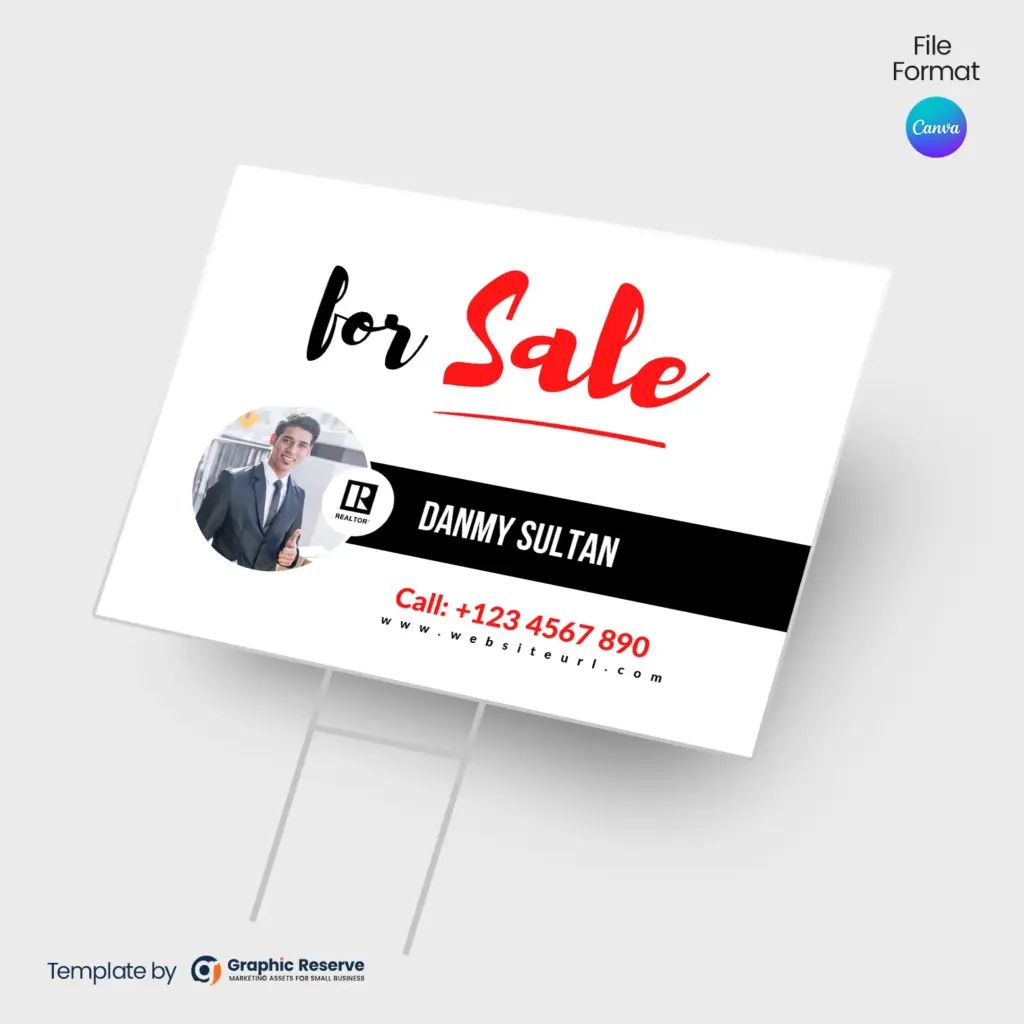 Real Estate Property Selling Yard Sign (Canva template)