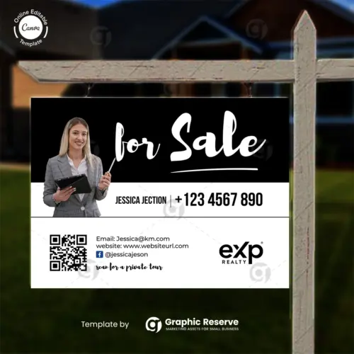 Real Estate Property Selling Yard Sign (Canva template)