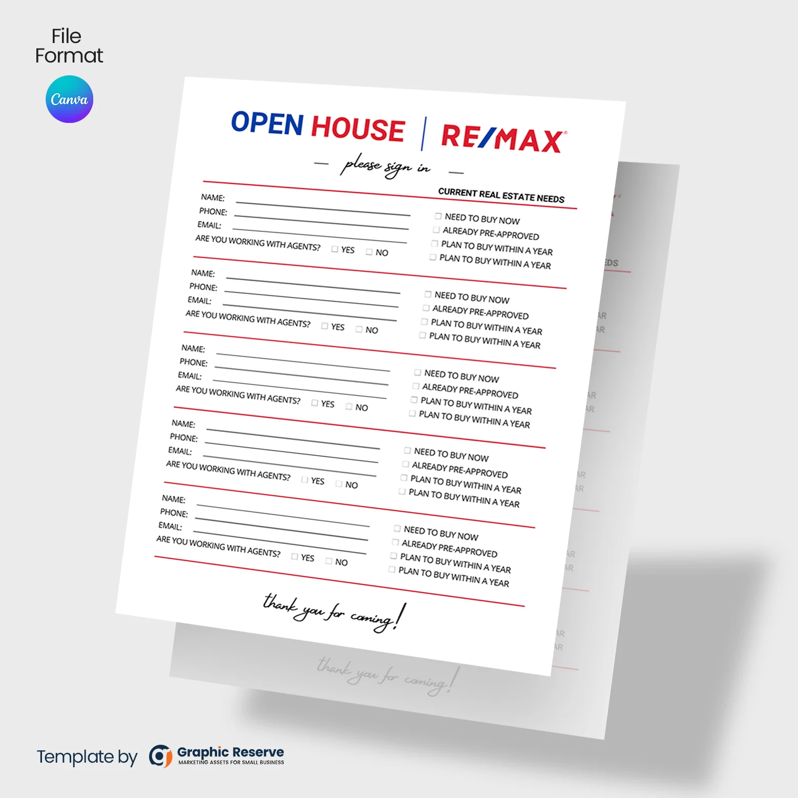 Remax Open House Sign in White Sheet