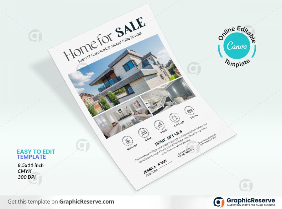 47218 Home for Sale Real Estate Flyer Design