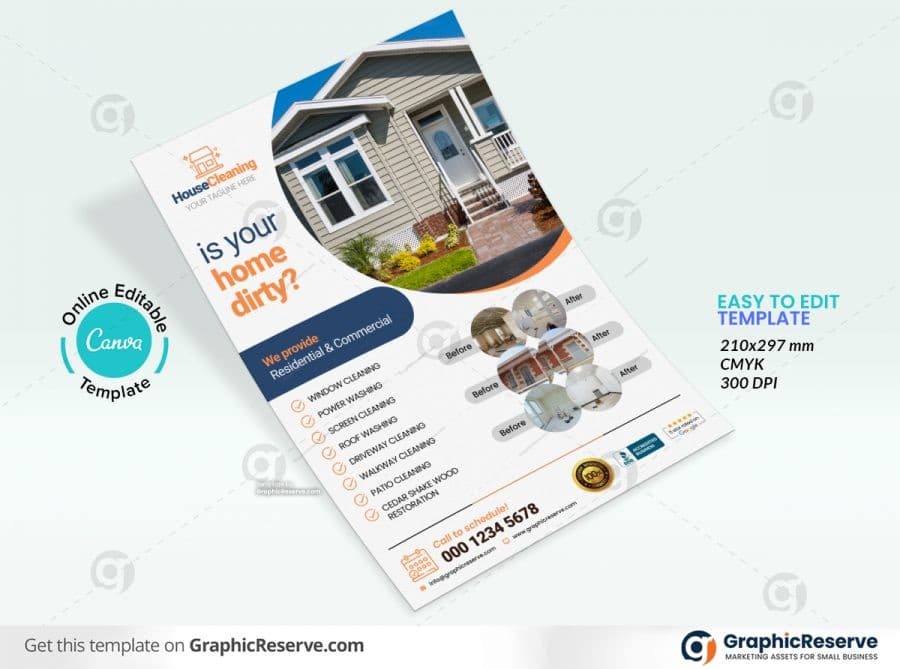 47893 House Cleaning Service Flyer Design