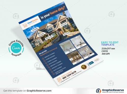 47898 House Cleaning Service Flyer Design
