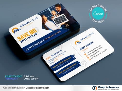 48867 Solar Service Marketing Business Card