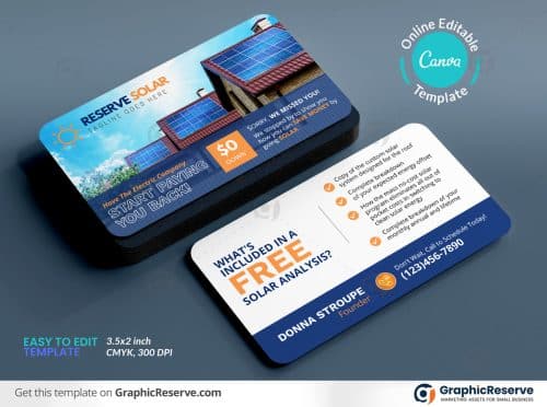 Solar Service Marketing Business Card