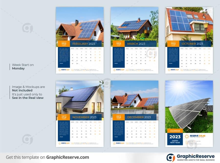 49230 Solar Business Wall Calendar 2023 2