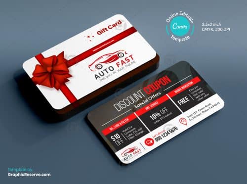 49283 Automotive Business Gift Card Design 1