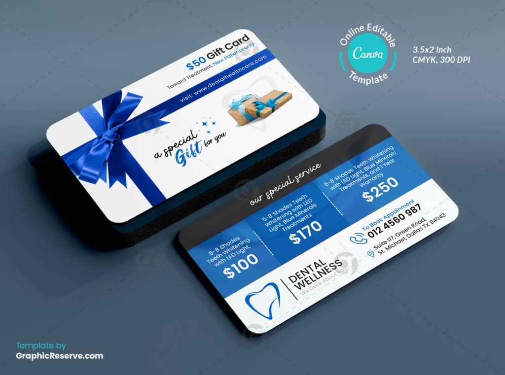 49296 Dental Healthcare Gift Card Design
