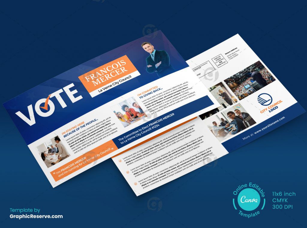 49368 Election Campaign EDDM Mailer Postcard Design Front