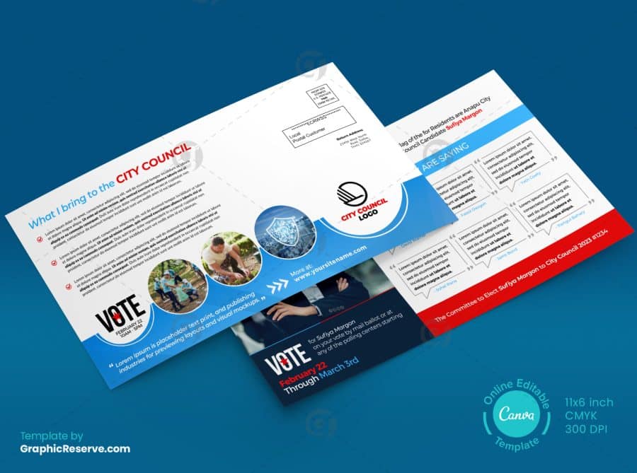 49501 Election Campaign Political EDDM Mailer Postcard Design Back