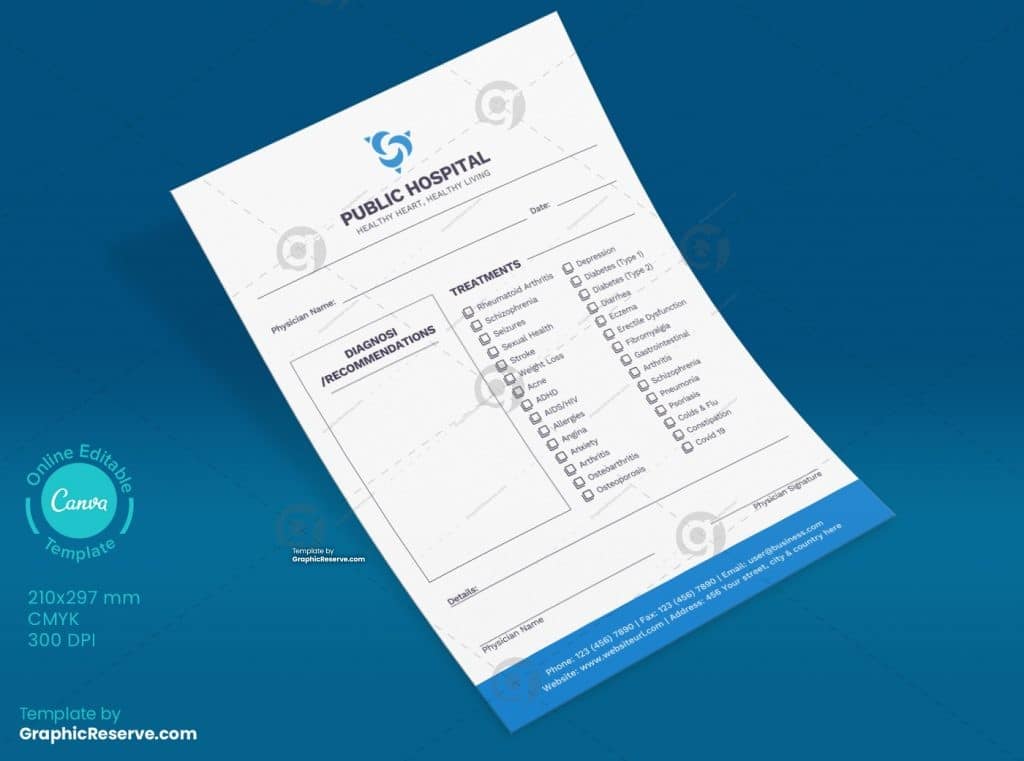 49541 Medical Diagnosis Recommendation Form