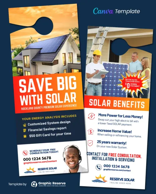Solar Door Hanger Canva Template