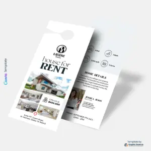 Rental Listing Door Hanger | Editable Real Estate Canva Template