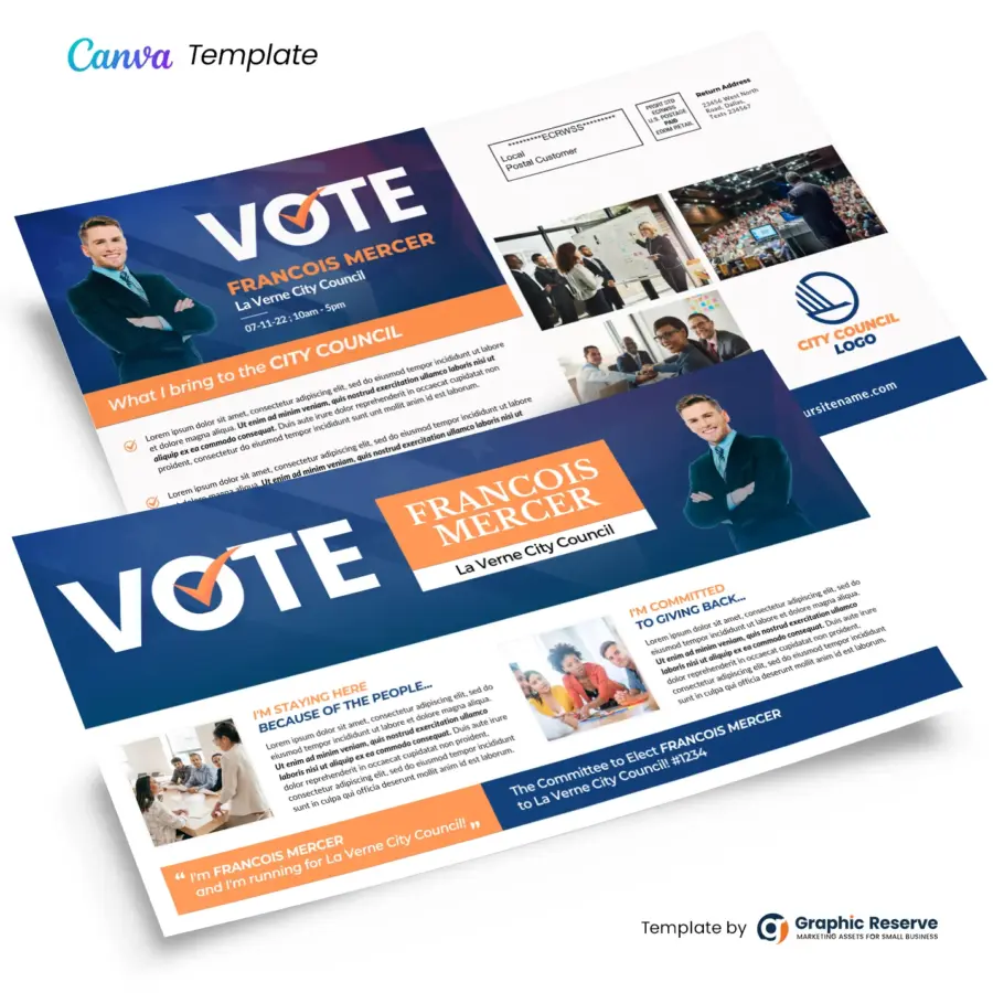 Political Campaign EDDM Postcard Template | Canva Design