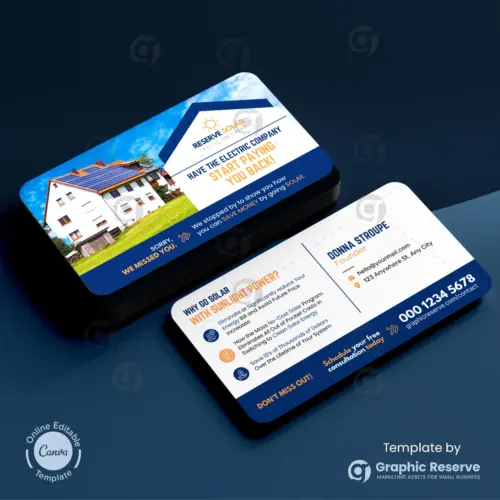 Professional Solar Panel Business Cards – Modern Designs for Renewable Energy Experts