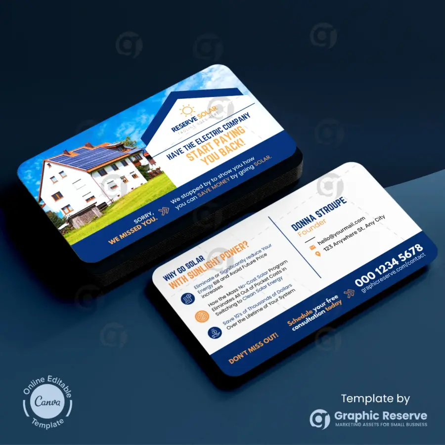 Professional Solar Panel Business Cards – Modern Designs for Renewable Energy Experts