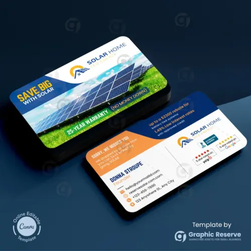 Solar Energy Business Card Template