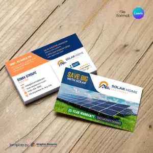 Solar Energy Business Card Template Perfect for Solar.