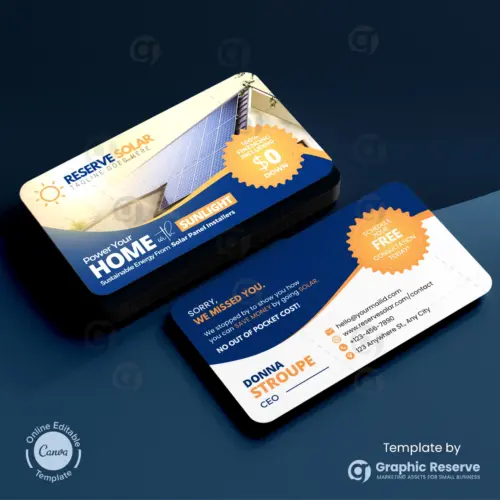 Solar Panel Business Card – Professional Designs for Solar Experts