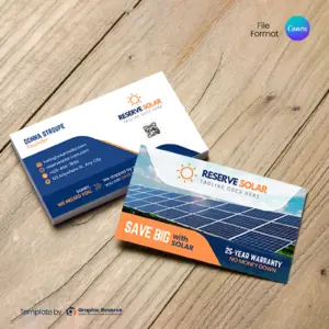 Solar System Business Cards Creative Canva Designs for Green Energy
