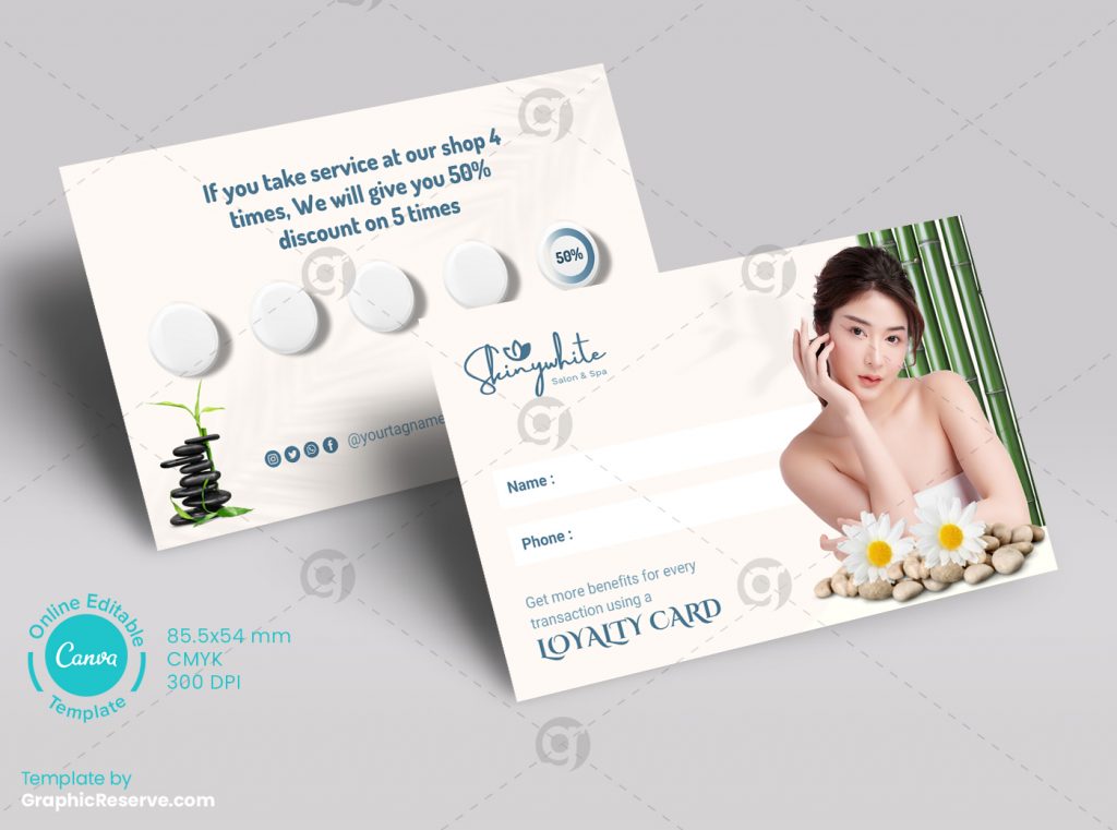 Beauty Salon Spa Loyalty Card
