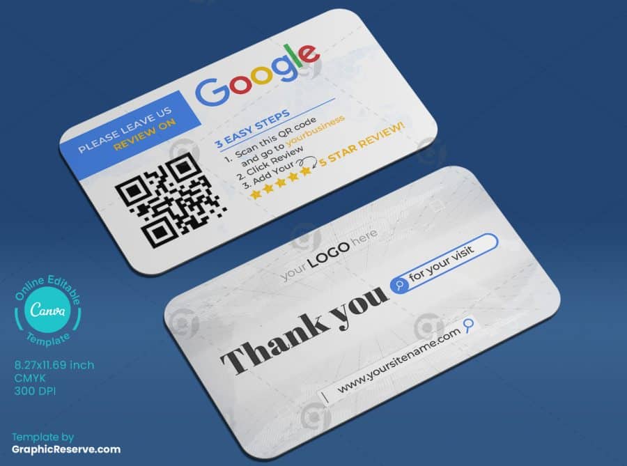 Google 5 Star Business Rating Review Card