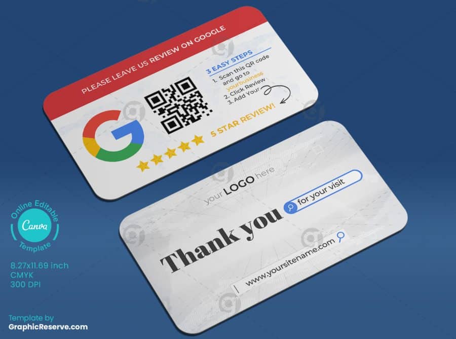 Google Business Rating with Easy QR Code Review Card