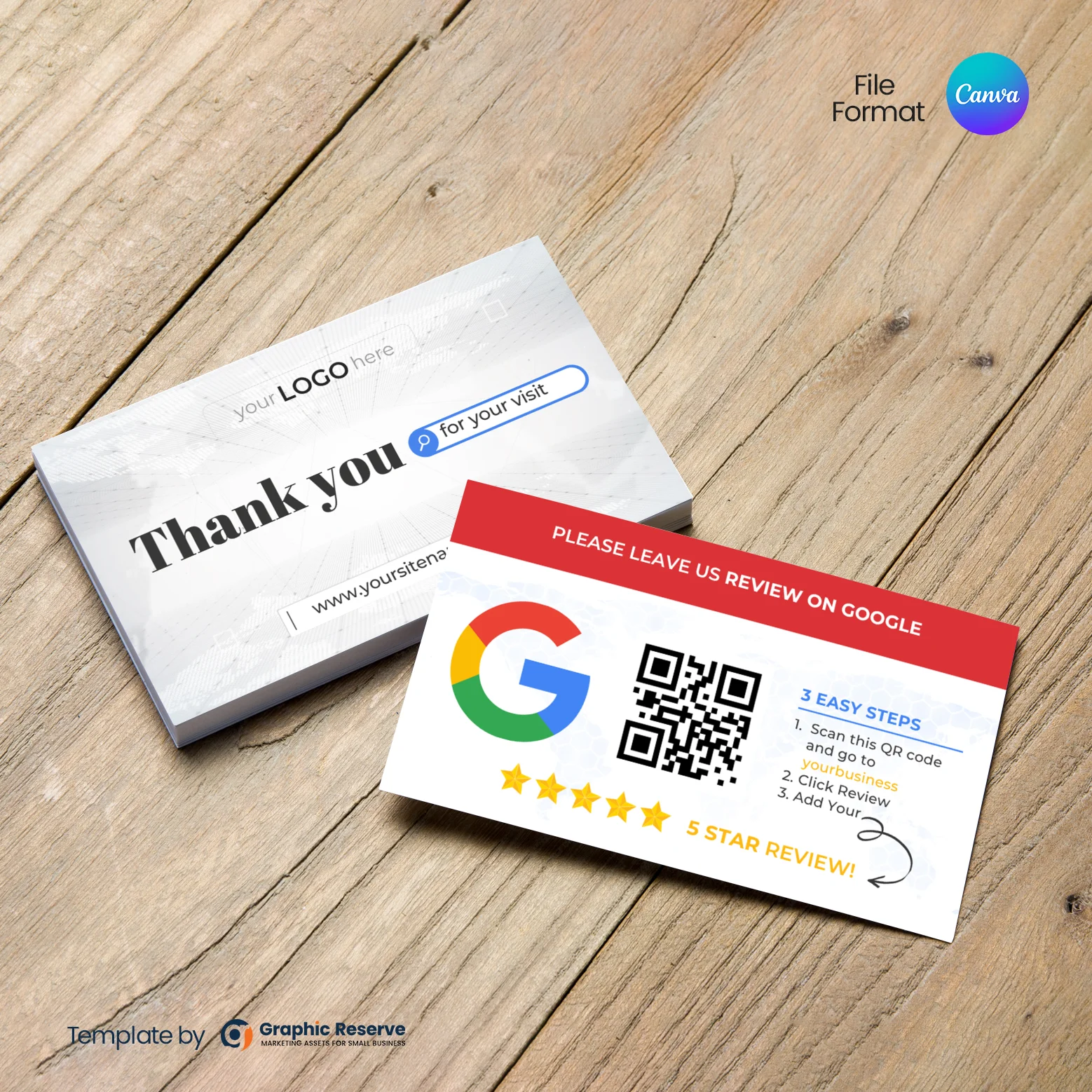 Google Business Rating with Easy QR Code Review Card