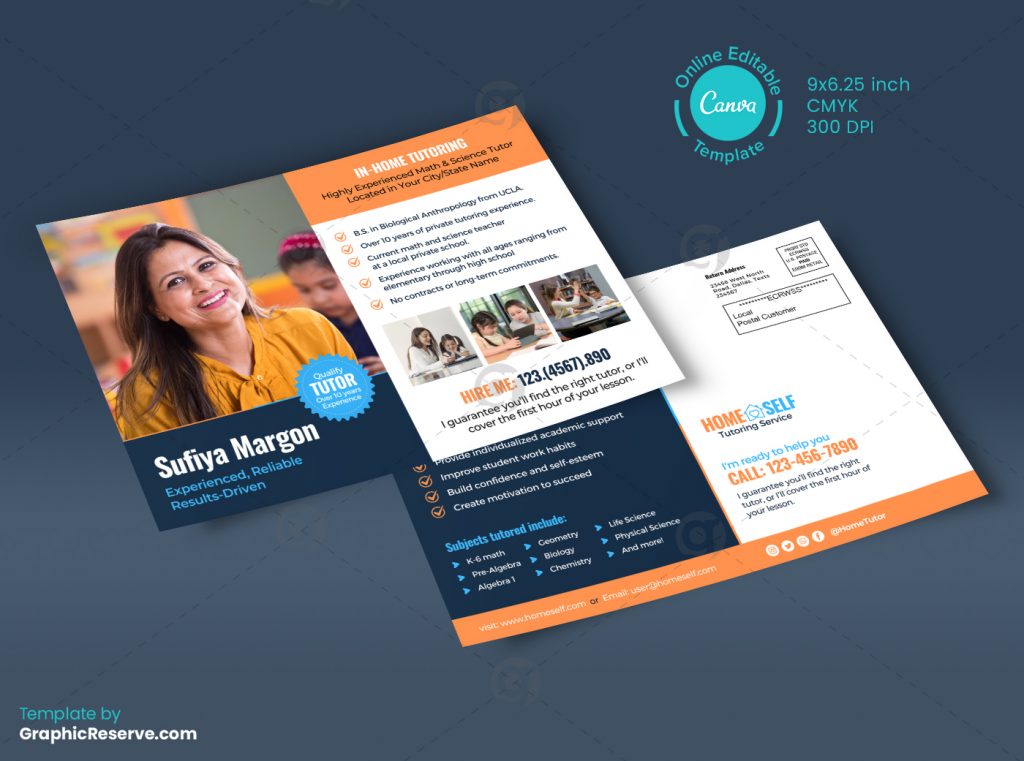 In Home Tutoring Direct Mail EDDM Front