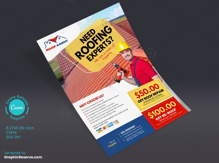 Need Roofing Experts Flyer Design