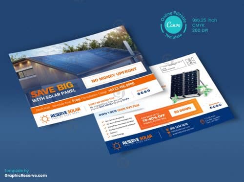 Save Big with Solar EDDM Mailer Design Front