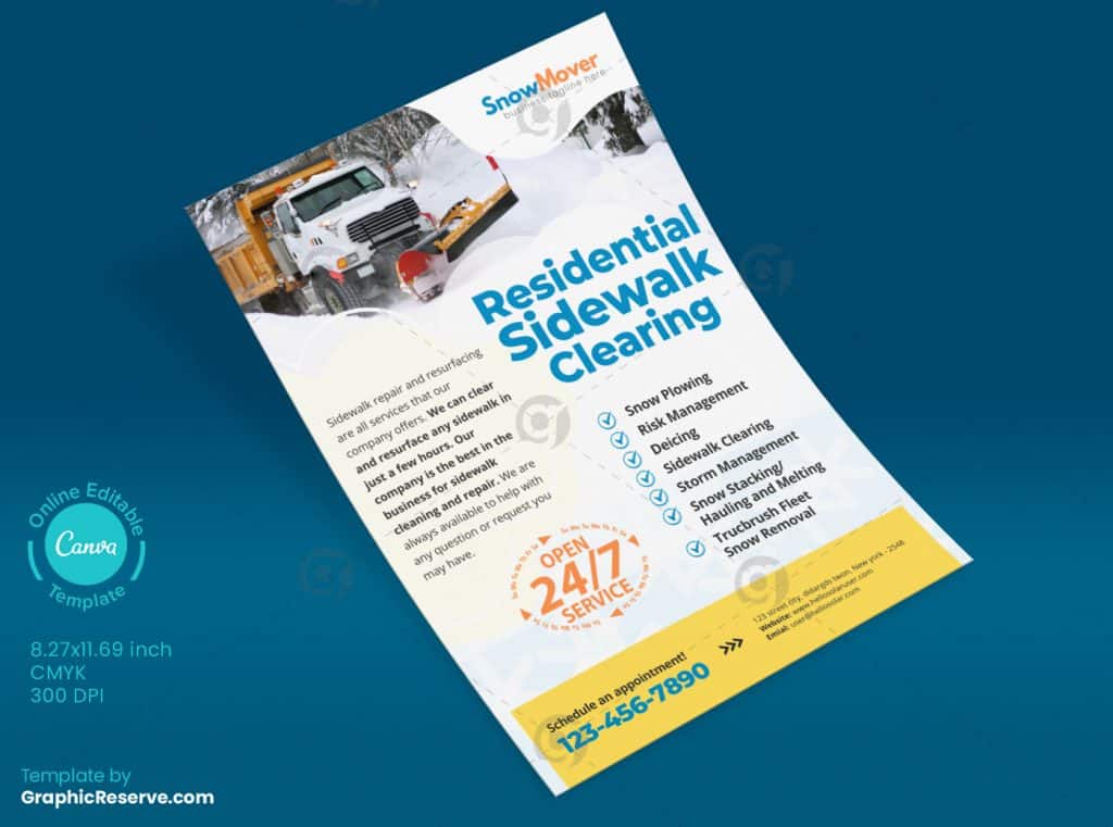 Sidewalk Cleaning Flyer Design 1