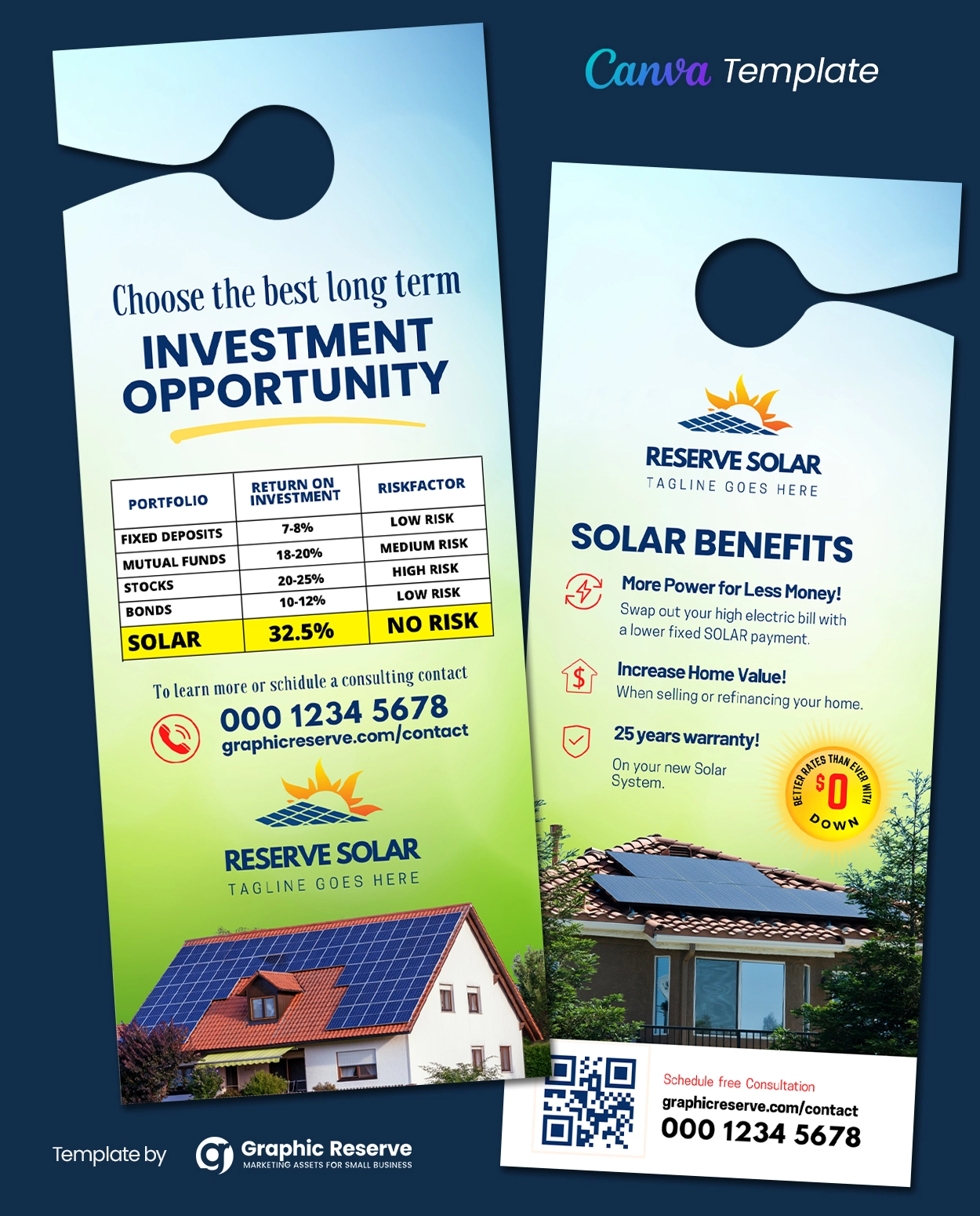 Solar Door Hanger Design Template