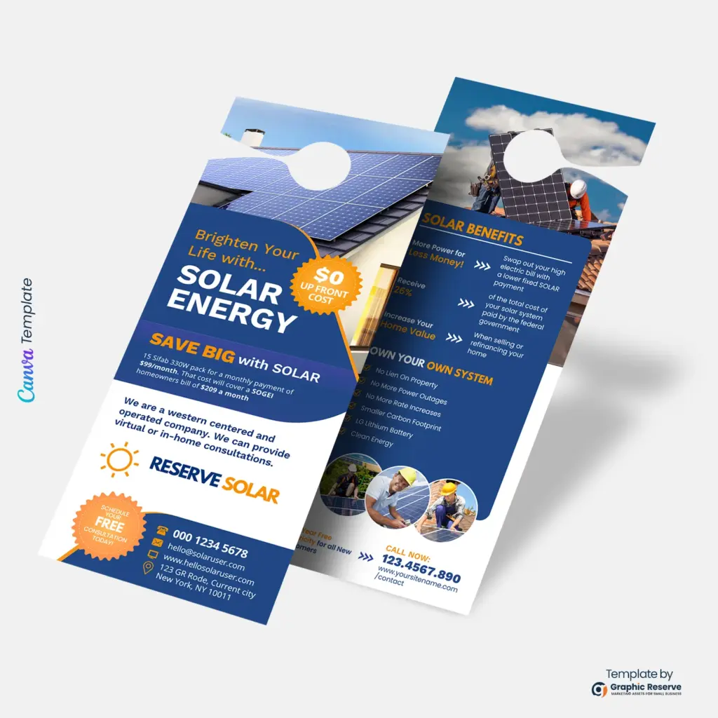 Solar Sales Door Hanger | Customize & Download Template