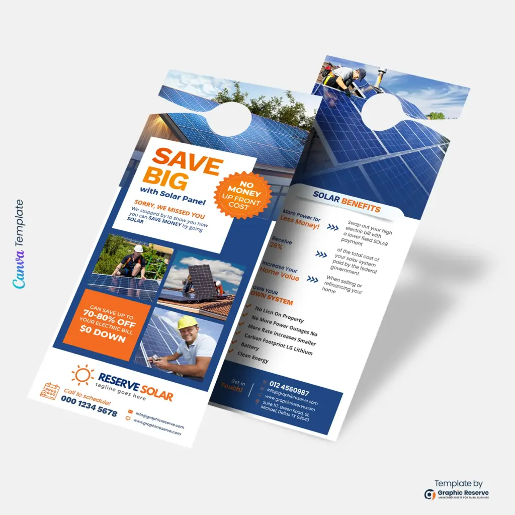Solar Sales Door Hanger | Edit & Download Template