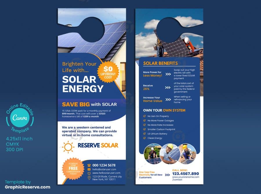 Solar Energy Door Hanger Design