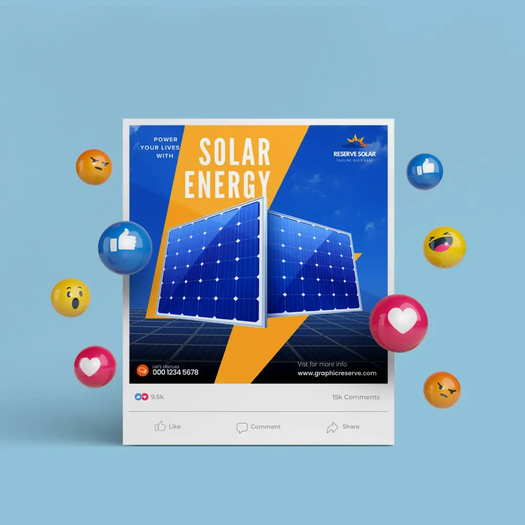 Solar Facebook Post Canva Template