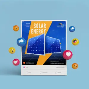 Solar Facebook Post Canva Template