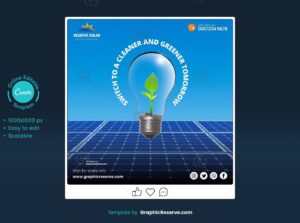 Solar Social Media Post Canva Template – Canva template