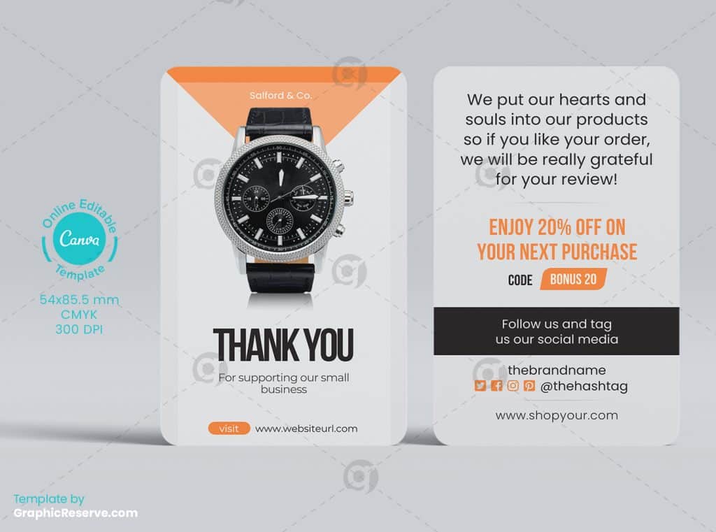 Watch Shop Loyalty Card Design