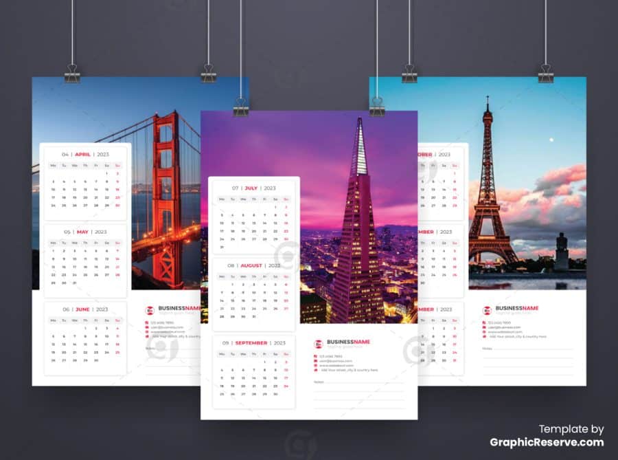 4 Page Business Poster Calendar 2023