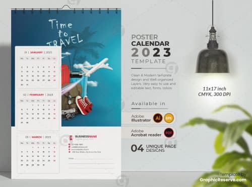 4 Page Poster Calendar 2023