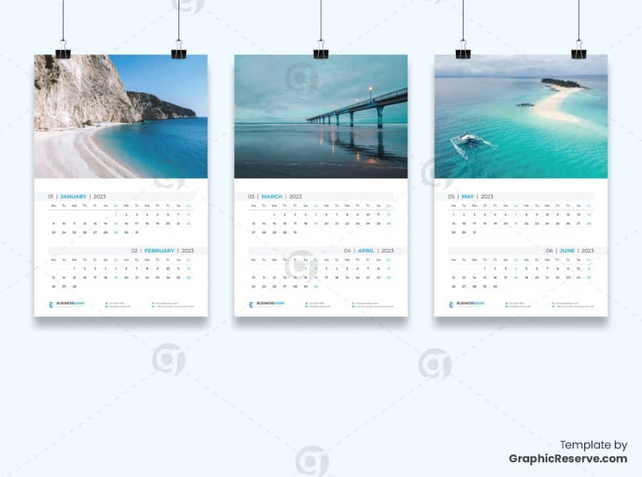 6 Page Poster Calendar 2023 2