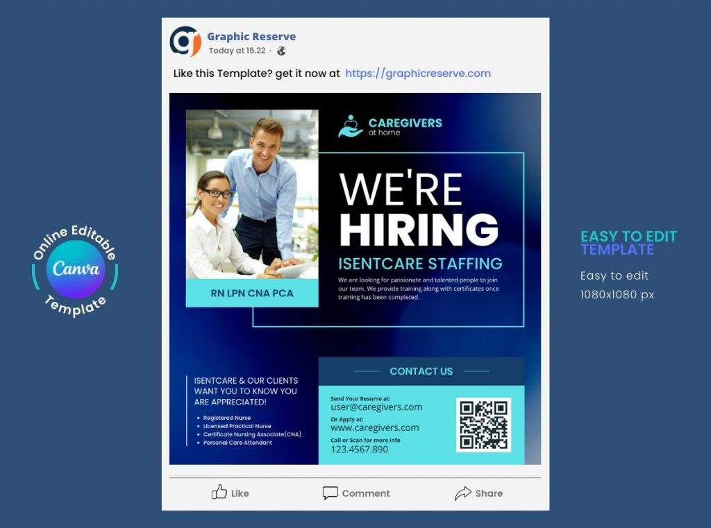 Caregivers Hiring Social Media Post