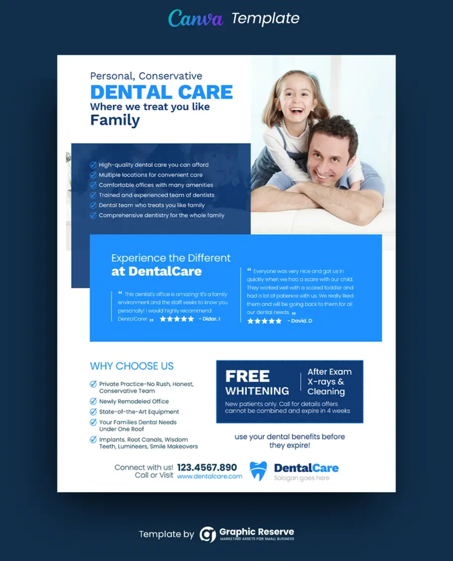 Dental Trusted Service Flyer Canva template
